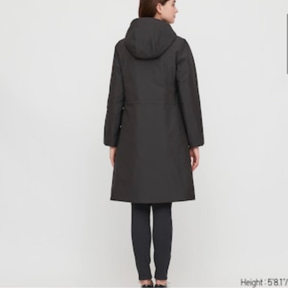 Uniqlo Women’s Hybrid Down Ultrawarm Long Coat Small black grey - Picture 3 of 16